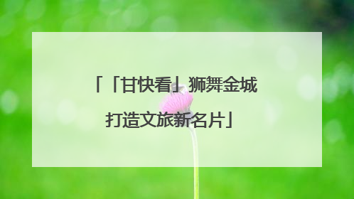 「甘快看」狮舞金城 打造文旅新名片