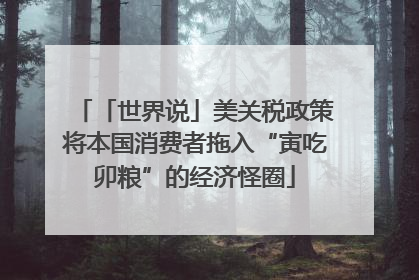 「世界说」美关税政策将本国消费者拖入“寅吃卯粮”的经济怪圈