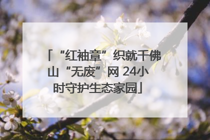 “红袖章”织就千佛山“无废”网 24小时守护生态家园