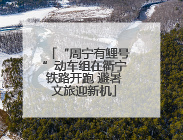 “周宁有鲤号”动车组在衢宁铁路开跑 避暑文旅迎新机