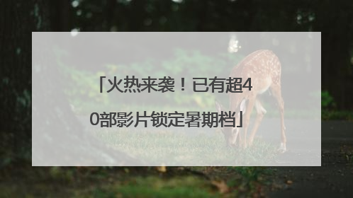 火热来袭！已有超40部影片锁定暑期档