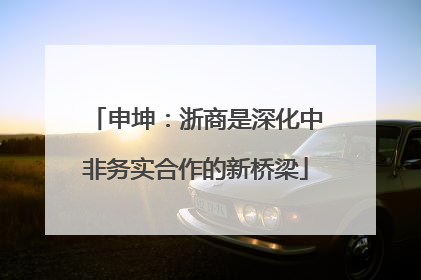申坤：浙商是深化中非务实合作的新桥梁