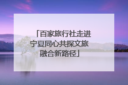 百家旅行社走进宁夏同心共探文旅融合新路径