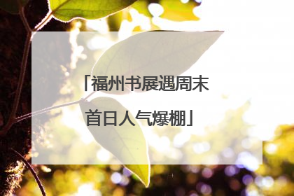 福州书展遇周末 首日人气爆棚
