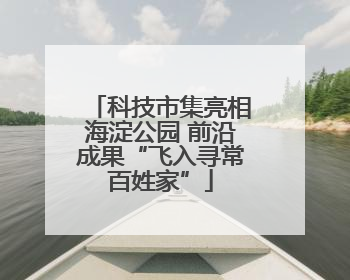 科技市集亮相海淀公园 前沿成果“飞入寻常百姓家”