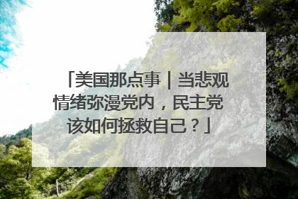 美国那点事｜当悲观情绪弥漫党内，民主党该如何拯救自己？