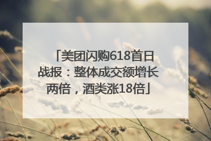 美团闪购618首日战报：整体成交额增长两倍，酒类涨18倍
