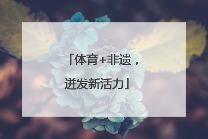 体育+非遗，迸发新活力