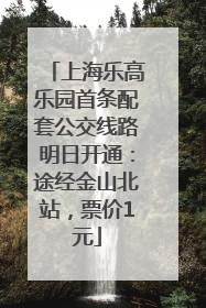 上海乐高乐园首条配套公交线路明日开通：途经金山北站，票价1元