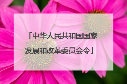 中华人民共和国国家发展和改革委员会令