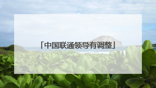 中国联通领导有调整