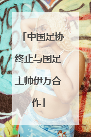 中国足协终止与国足主帅伊万合作