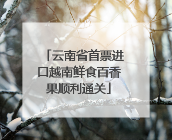 云南省首票进口越南鲜食百香果顺利通关