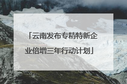 云南发布专精特新企业倍增三年行动计划