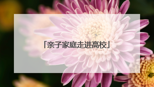 亲子家庭走进高校