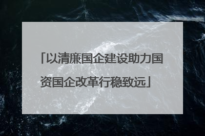 以清廉国企建设助力国资国企改革行稳致远