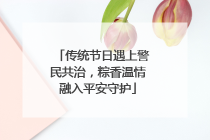 传统节日遇上警民共治，粽香温情融入平安守护