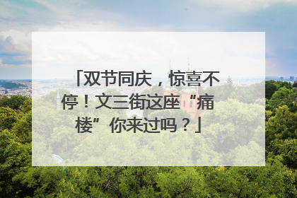 双节同庆，惊喜不停！文三街这座“痛楼”你来过吗？