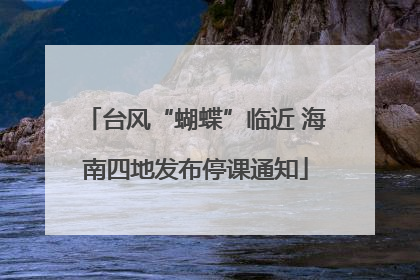 台风“蝴蝶”临近 海南四地发布停课通知