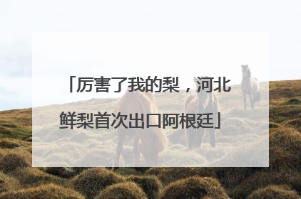 厉害了我的梨，河北鲜梨首次出口阿根廷