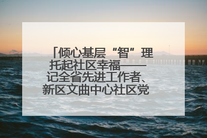 倾心基层“智”理 托起社区幸福——记全省先进工作者、新区文曲中心社区党委书记董世弘