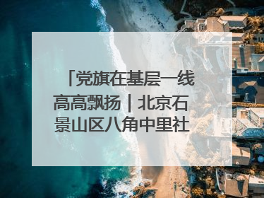 党旗在基层一线高高飘扬｜北京石景山区八角中里社区党委：用脚步丈量民生