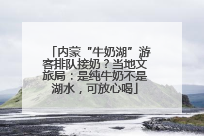 内蒙“牛奶湖”游客排队接奶？当地文旅局：是纯牛奶不是湖水，可放心喝