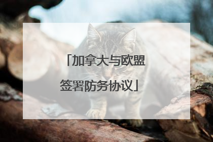 加拿大与欧盟签署防务协议