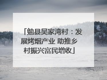 勉县吴家湾村：发展烤烟产业 助推乡村振兴富民增收