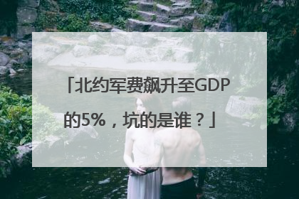 北约军费飙升至GDP的5%，坑的是谁？