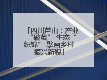 四川芦山：产业“破茧” 生态“织锦” 擘画乡村振兴新貌