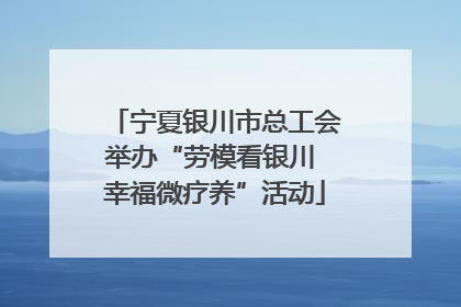 宁夏银川市总工会举办“劳模看银川 幸福微疗养”活动