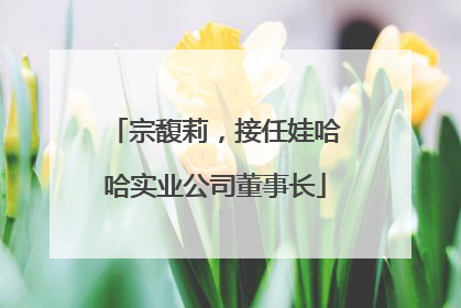 宗馥莉，接任娃哈哈实业公司董事长