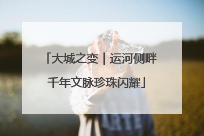 大城之变｜运河侧畔 千年文脉珍珠闪耀