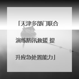 天津多部门联合演练防汛救援 提升应急处置能力