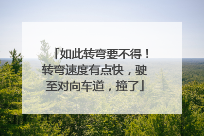 如此转弯要不得！转弯速度有点快，驶至对向车道，撞了
