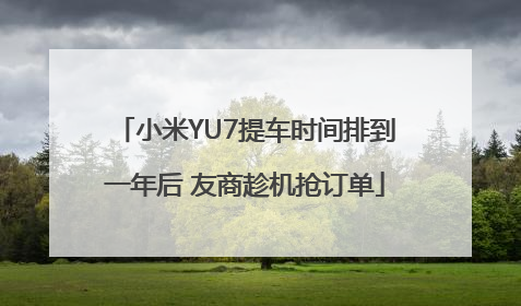 小米YU7提车时间排到一年后 友商趁机抢订单