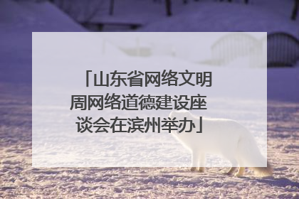 山东省网络文明周网络道德建设座谈会在滨州举办