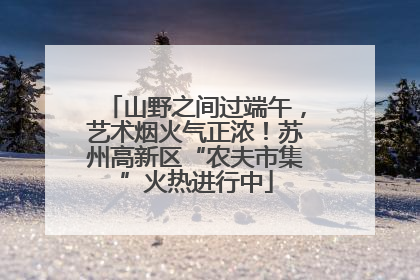 山野之间过端午，艺术烟火气正浓！苏州高新区“农夫市集”火热进行中