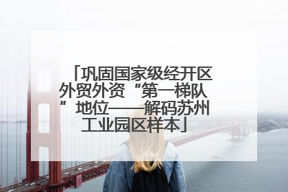 巩固国家级经开区外贸外资“第一梯队”地位——解码苏州工业园区样本