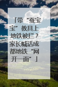 带“蚕宝宝”教具上地铁被拦？家长喊话成都地铁“网开一面”