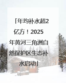 年均补水超2亿方！2025年黄河三角洲自然保护区生态补水启动