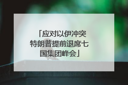 应对以伊冲突 特朗普提前退席七国集团峰会