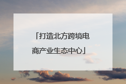 打造北方跨境电商产业生态中心
