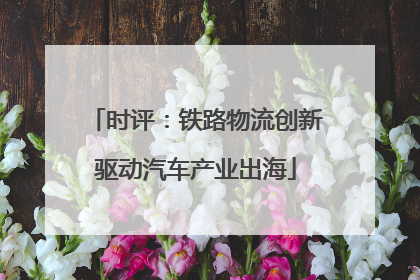 时评：铁路物流创新驱动汽车产业出海