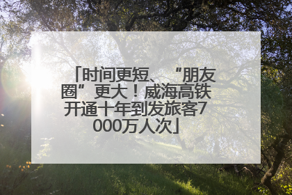 时间更短、“朋友圈”更大！威海高铁开通十年到发旅客7000万人次