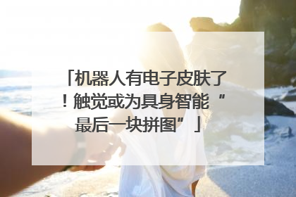 机器人有电子皮肤了！触觉或为具身智能“最后一块拼图”