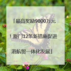 最高奖励9000万元！厦门12条新措施促进港航贸一体化发展