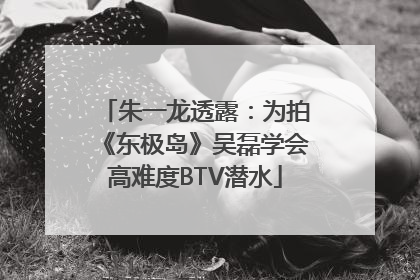 朱一龙透露：为拍《东极岛》吴磊学会高难度BTV潜水