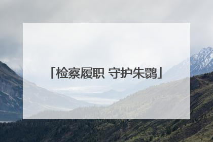 检察履职 守护朱鹮